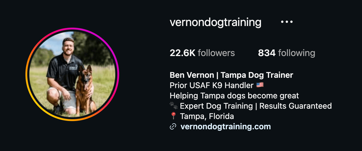 Vernon Dog Training on Instagram — @vernondogtraining with 22.6K followers